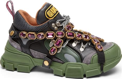 gucci sneakers jewelry|Gucci platform sneakers with jewels.